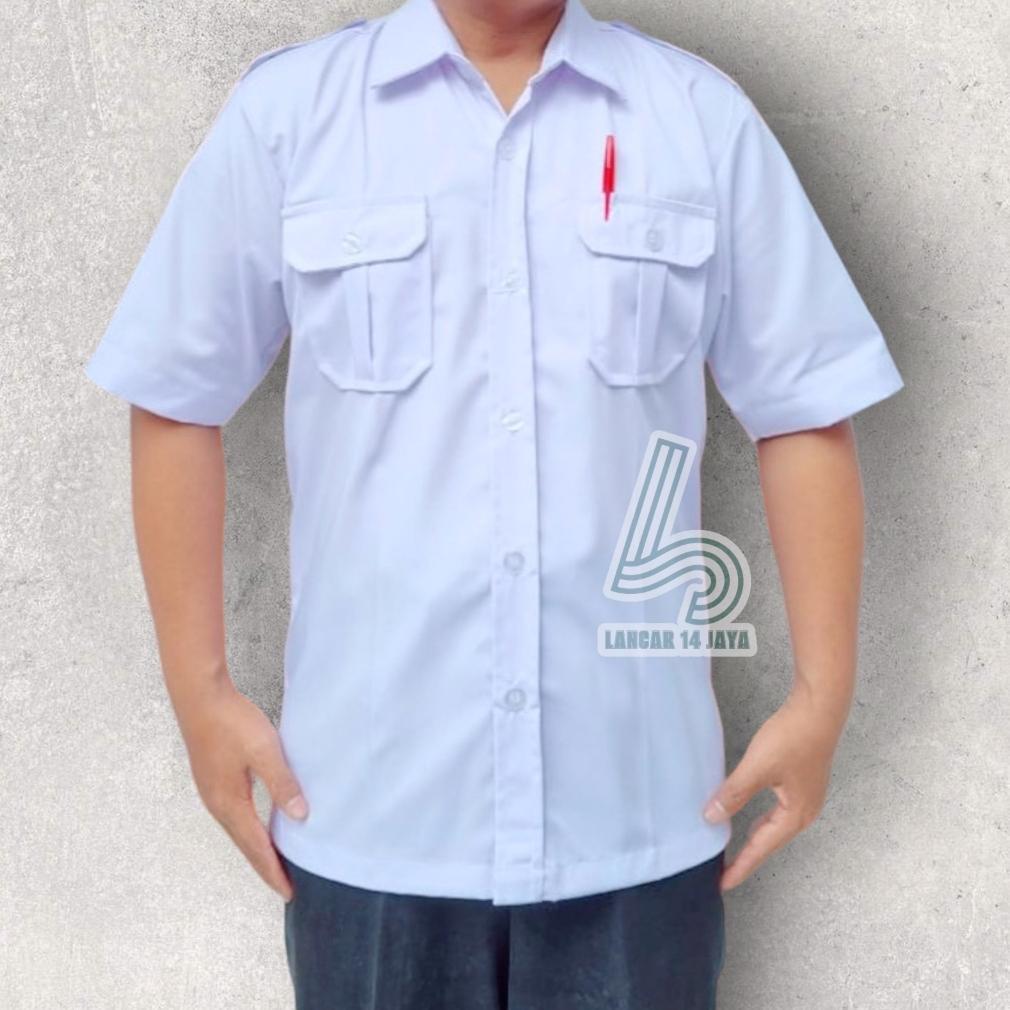 ORIGINAL AGEN KEMEJA PUTIH PNS WANITA/PNS PRIA/BAJU PNS CEWEK/KEMEJA DINAS/KEMEJA PANJANG PUTIH WANI
