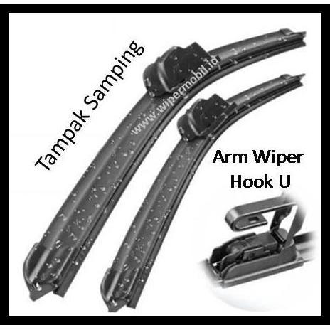 TERLARIS WIPER FRAMELESS KACA MOBIL PEUGEOT PEUGEOT 206 CABRIOLET