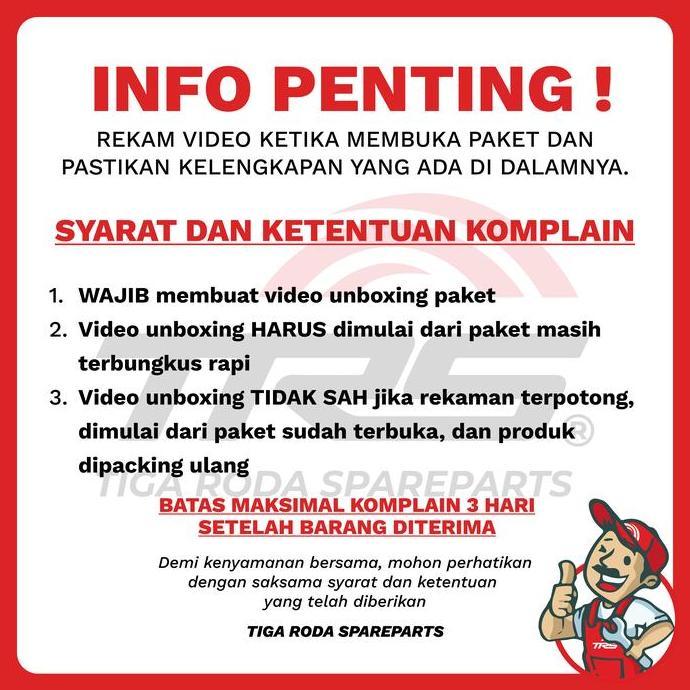 [Trs] Laker Komstir 45X26X12 Dan 54X34X12 Tossa Herculess Motor Roda 3 Motorcycle