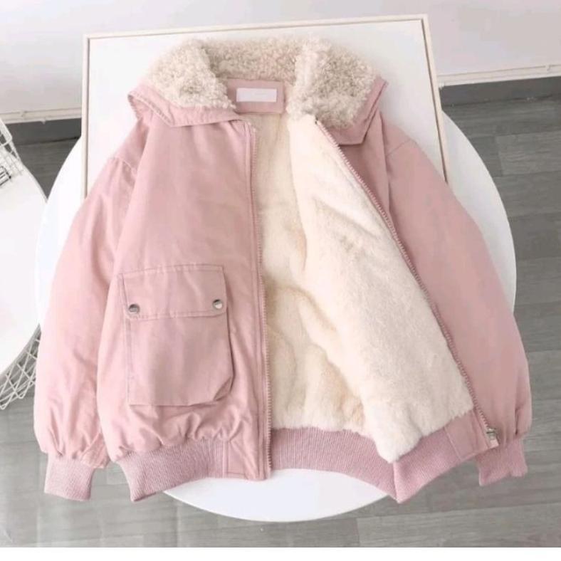 PREMIUM JAKET MUSIM DIGIN JAKET BULU JAKET MASA KINIH JAKET KOREAAN JAKET TEBAL