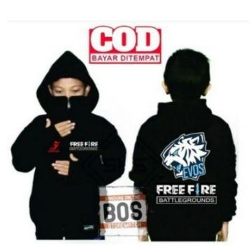 ORIGINAL JAKET SWEATER SWETER SWITER FASHION ANAK LAKI LAKI NINJA FREEFIRE EVOS USIA 8-14TAHUN BISA 