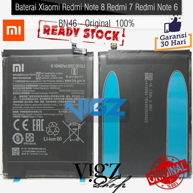 Baterai Xiaomi Redmi Note 8 Redmi 7 Redmi Note 6 BN46 Original 100%