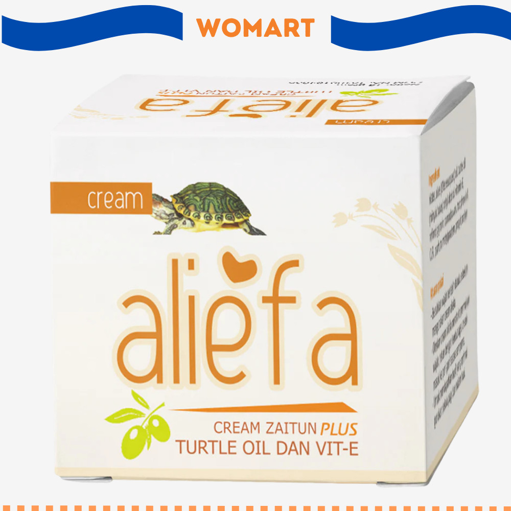 Krim Wajah Aliefa Cream Zaitun Plus Turtle Oil & Vitamin E - 15 Gr Womart