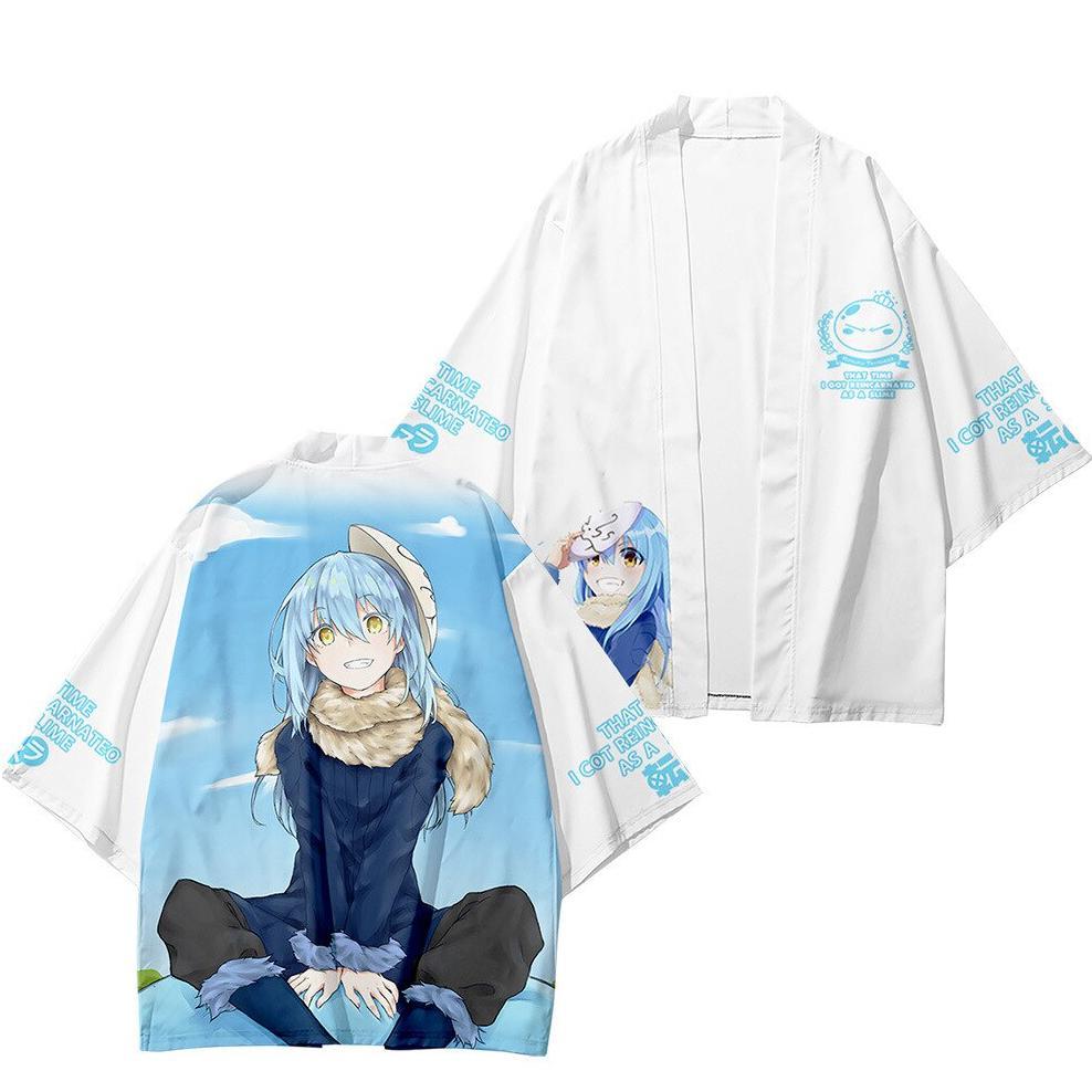 Gratong Anime Yukata Haori Tensei Shitara Slime Datta Ken Rimuru Tempest Theme Cosplay Kimono Cardig
