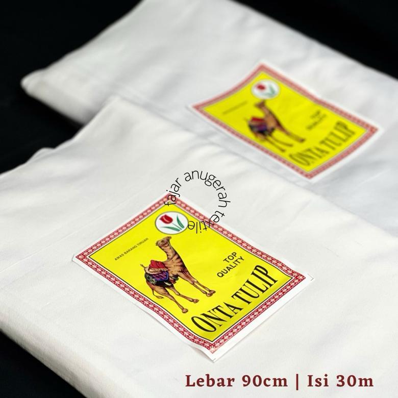 Gratong (30 Mtr) Kain Mori / Kafan / Kaci Onta Tulip Lebar 90 (Kain Kafan, Kain Kantong, Kain Koreo,