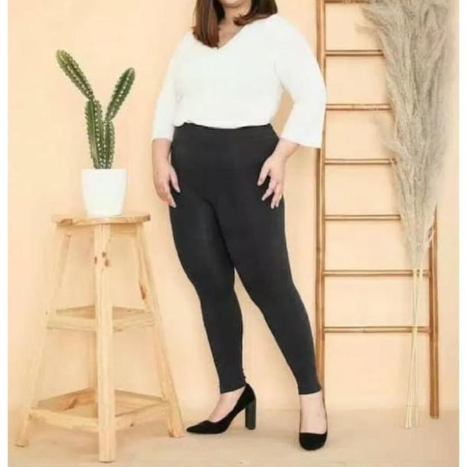 Yurima- Celana Legging Panjang Jumbo Wanita Spandex Nyaman Fit Tebal Dalaman Hitam Legging Dewasa St