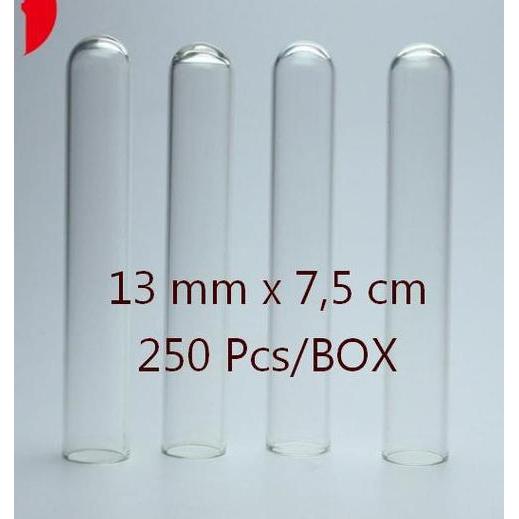 Baru Tabung Reaksi Kaca 6 Ml - 13 X 75 Mm Isi 250 Pcs/Box Test Tube