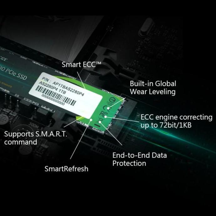 Terpopuler- Ssd Apacer As2280P4 M.2 2280 Pcie Gen3 Nvme 512Gb - M2 512 Gb