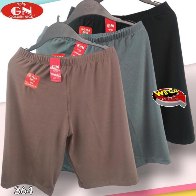 Yurima- K364T Golden Nick Short Pants Jumbo Wanita Dewasa Dan Remaja, Celana Short, Legging Pendek S