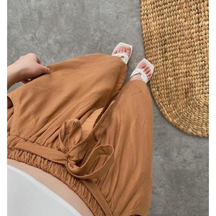 Yurima- Kulot Ribon Pants / Celana Kulot Tali / Rayon Premium / Umbrella