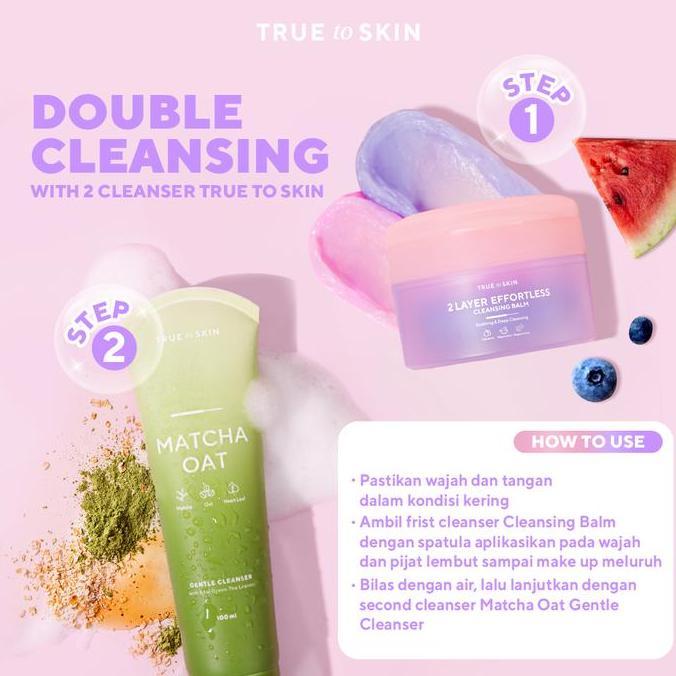 Terpopuler- [True To Skin X Yupi] 2 Layer Effortless Cleansing Balm Extract Kering
