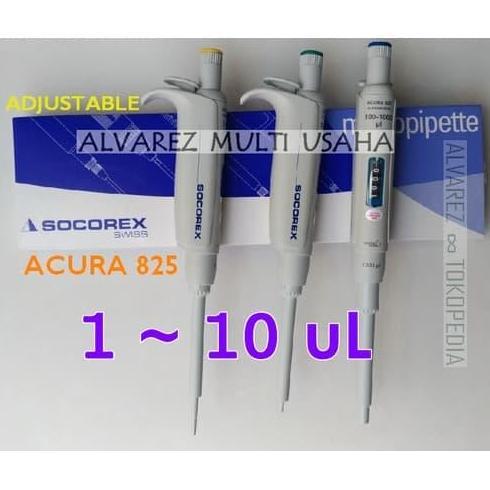 Baru Socorex Micropipet Tipe 1 - 10 Ul Variable Acura 825