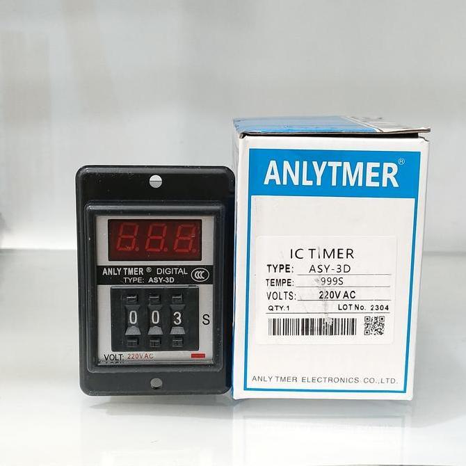 TERMURAH - ANLY DIGITAL TIMER ASY-3D 999S  3 DIGIT 220VAC