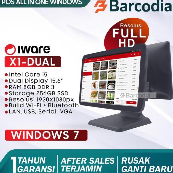 Sale Pos Windows I5 Kasir All In One Iware X1 Dual Monitor Touch Screen