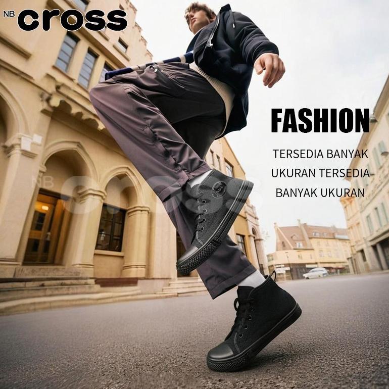 Limited` Nbcross Sepatu Sneakers Pria Wanita Kekinian Korea Casual | Sepatu Cowok Sekolah Hitam Polo