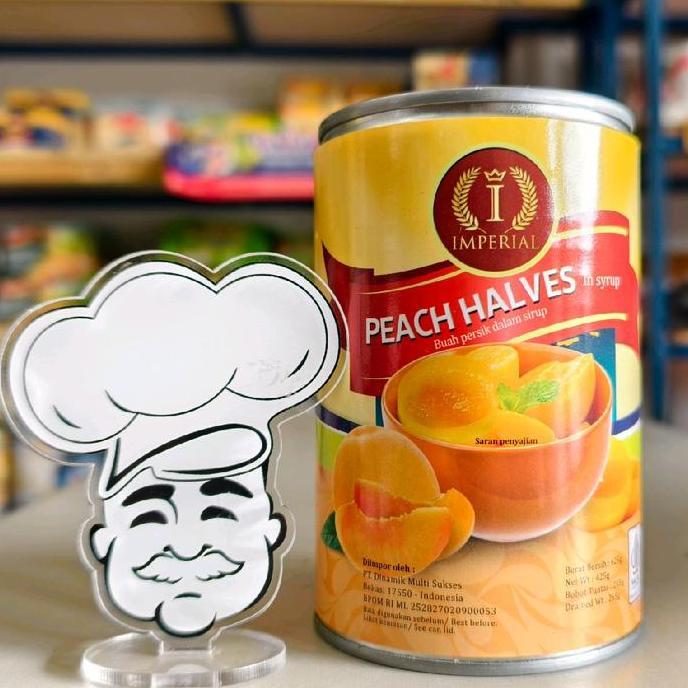 Nikmat- Imperial Peach Halves 425Gr / Buah Kaleng Peach 425Gr