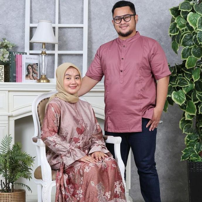 Colkid- Kalsandfrey Nayakamala Family Set - Gamis Koko Kembar Keluarga Sarimbit Lebaran