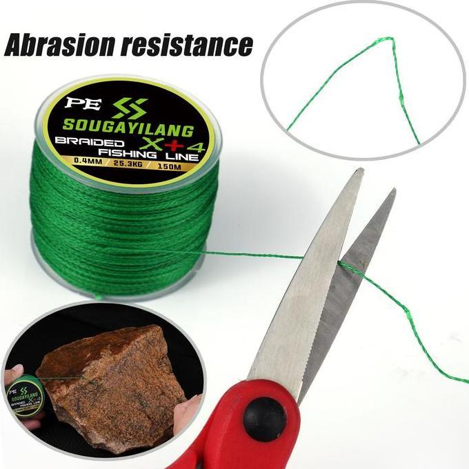 Codbisa- Sougayilang [Cod] X4 Pe 150M Senar Pancing Kepang 5 Helai Senar Pancing Halus .10Mm-.40Mm 1