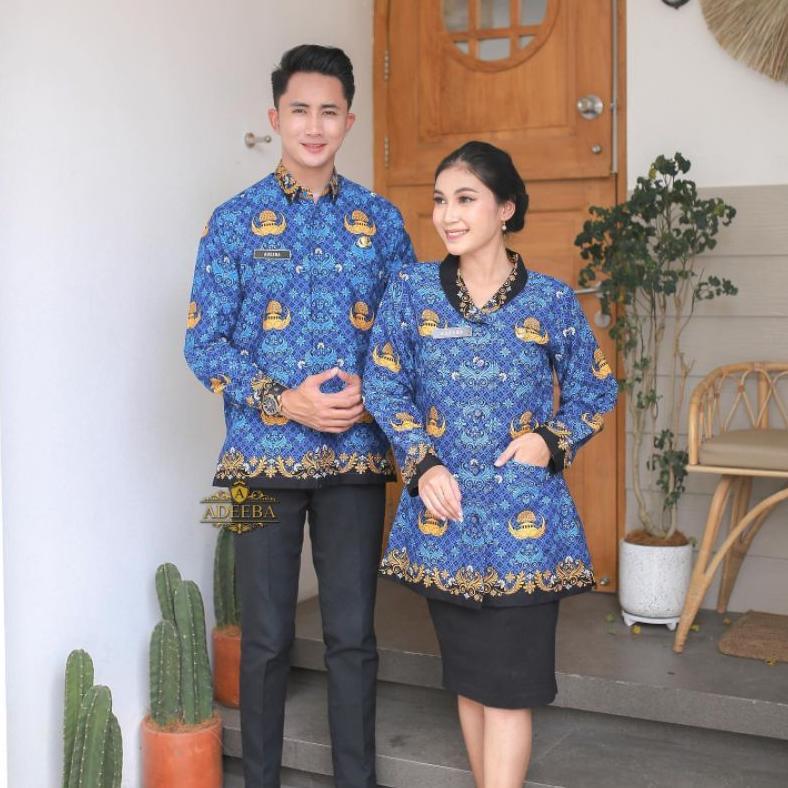 Termurah !! Batik Korpri Lapis Furing Premium Terbaru 2022 Pria Dan Wanita Bahan Katun Halus C40S / 