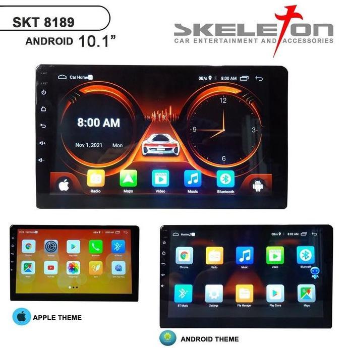 2 din Head Unit Android 10 inch Skeleton 8189 Double Din Bluetooth GPS Mirrorlink