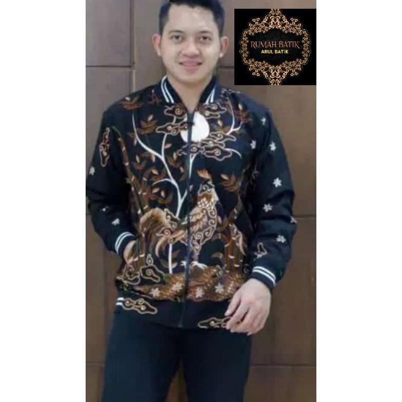 Bergaransi Jaket Batik Trendy Motif Ayam Alas Jaket Pria Wanita Batik Moderen