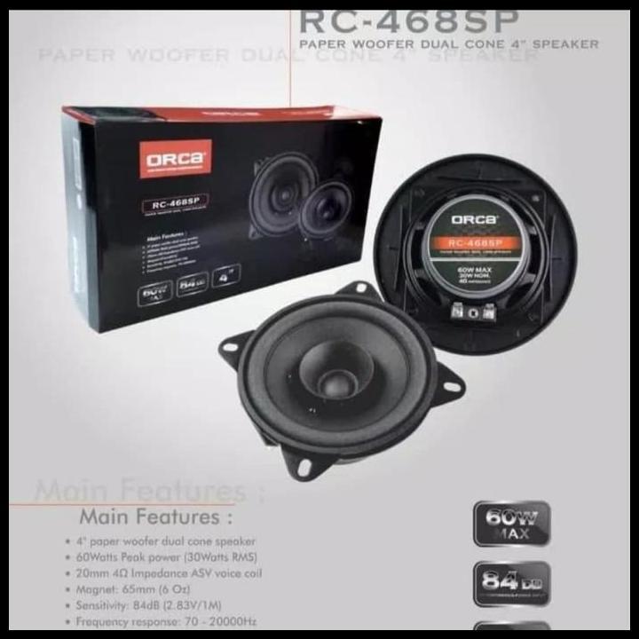 HOT DEAL SPEAKER MOBIL 4 INCHI UNIVERSAL ORCA RC 468SP ORCA RC-468SP RC 468 SP 