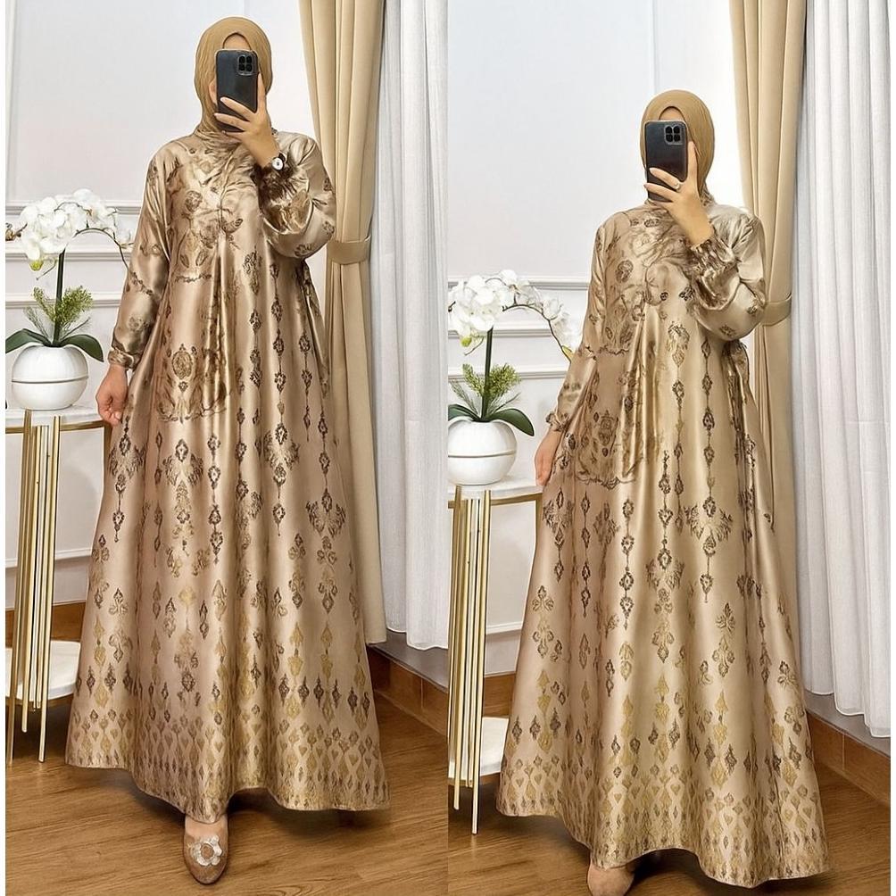 Gamis Silk Premium Import | Bahan Sutra Mewah Lembut & Adem | Gamis Lebaran Elegan Terbaru 2026