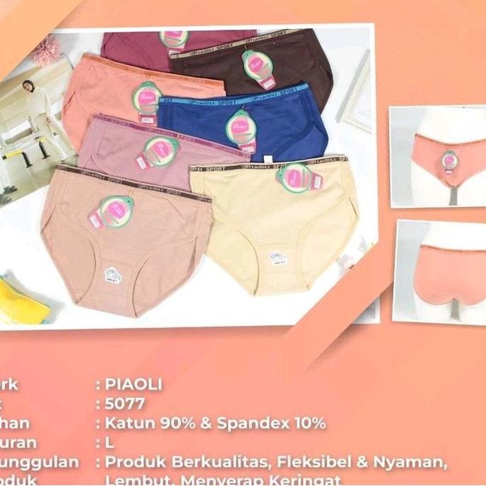 6 PCS _ CELANA DALAM WANITA PIAOLI 2077/ CELANA DALAM WANITA PIAOLI ORIGINAL