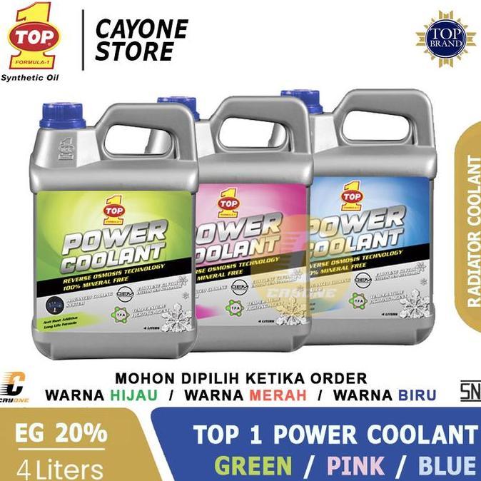 daffasafera - top 1 top1 radiator power coolant 20% anti rust & corrosion - air radiator mobil 4 l