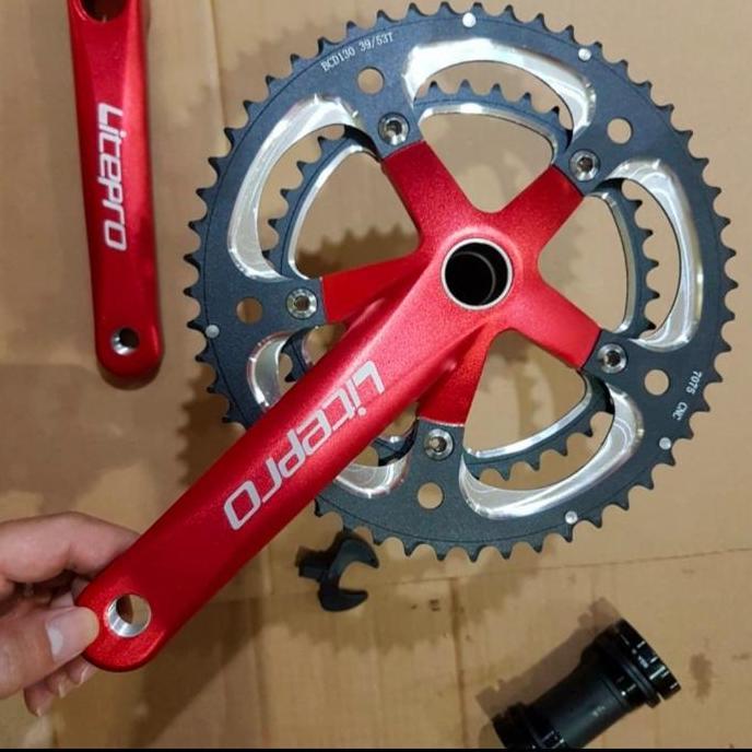 Crank Set Double Chainring Litepro Double 53/39T Arm 170mm
