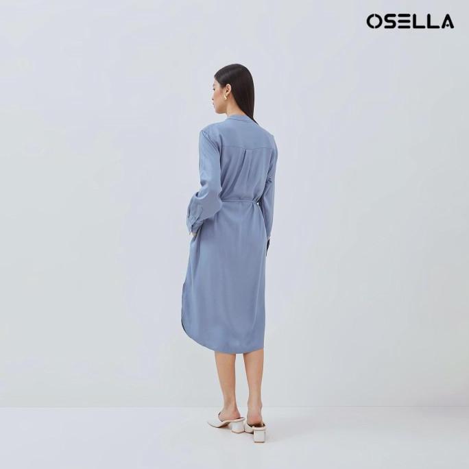 Promo Osella Ophelia Midi Dress With Additional Self Fabric Belt 21575007 | Dress Wanita Lebaran Len