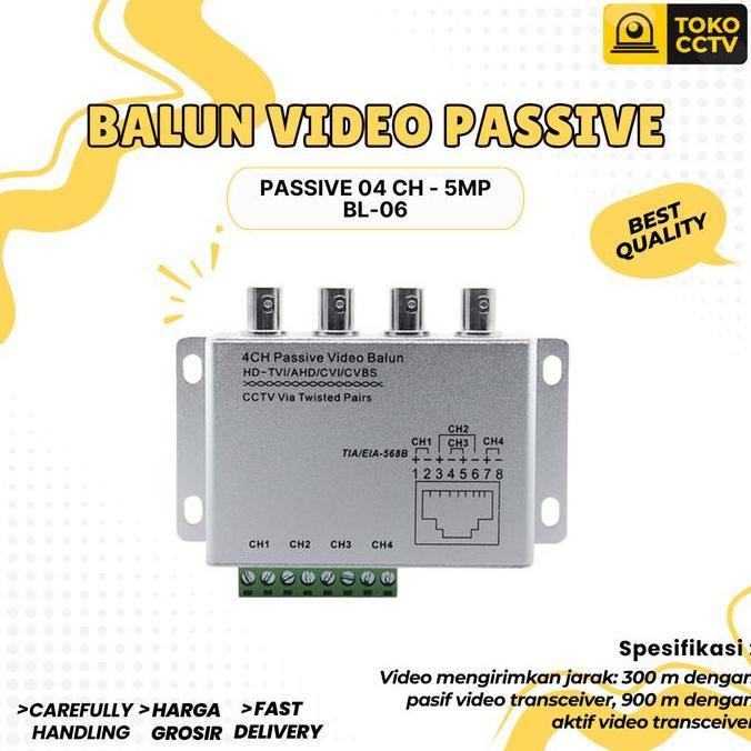 Video balun 4CH, Balun CCTV ahd, analog, hdtvi