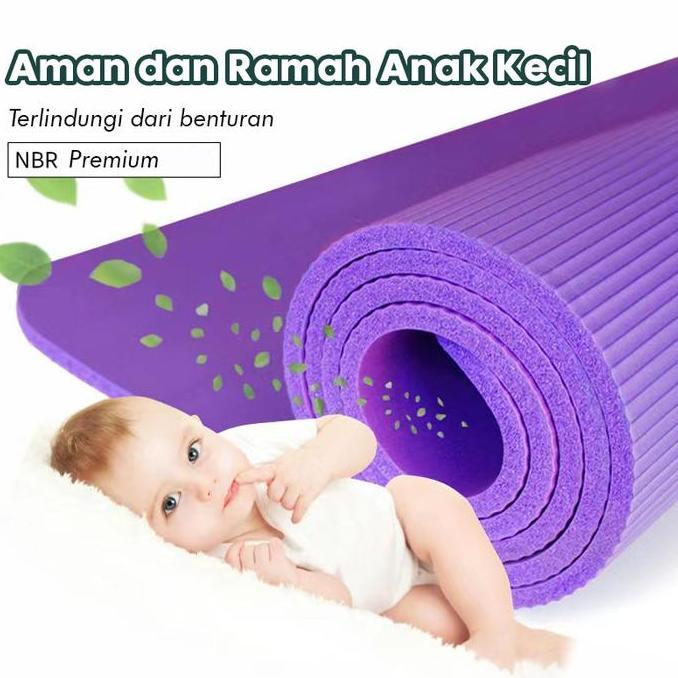 Matras Yoga Premium Anti Slip Matras Olahraga Yoga Mat Karpet Olahraga Workout 8/10mm