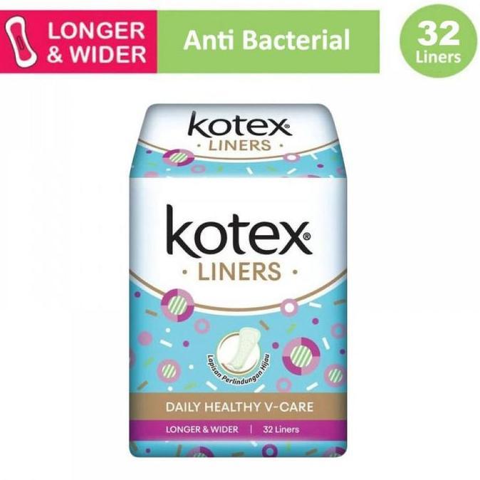 Losscontrol- Kotex Liners Longer & Wider Anti Bacteria Panty Liner - 32 S