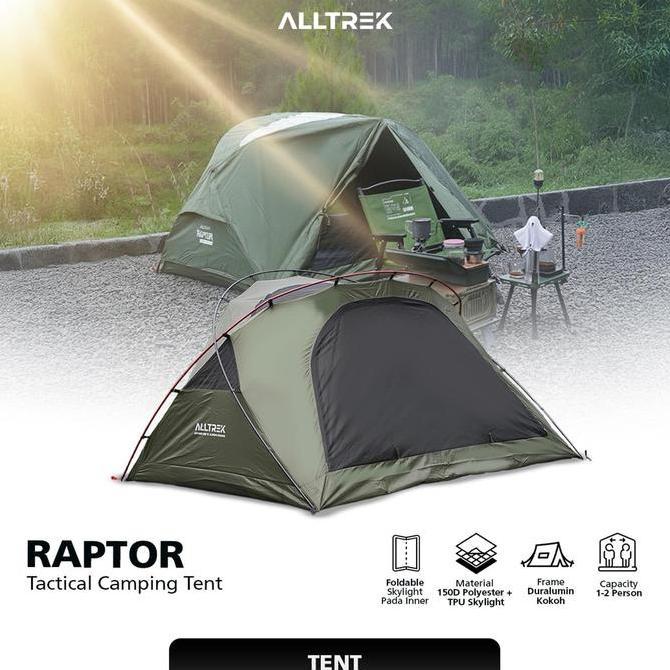Terlaris Alltrek Tenda Raptor 1-2P Double Layer Kangaroo Tent Paket Bundling Camping