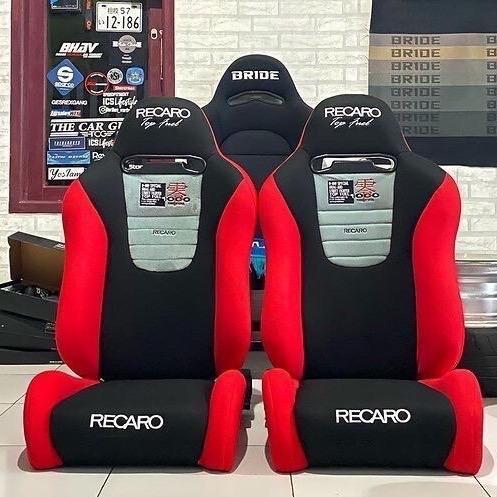 Jok Mobil Racing Recaro Topfuel Merah Hitam/Jok Mobil Universal Original Dan Terpercaya