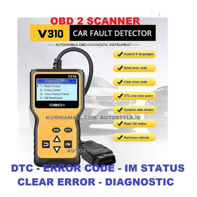JUILOOSHOPHS - OBD2 SCANNER CAR DIAGNOSTIC SCAN V310 OBD 2 CODE READER SCANNER ECU