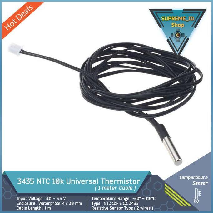 Irontime- 3435 Ntc 10K Universal Thermistor Temperature Sensor