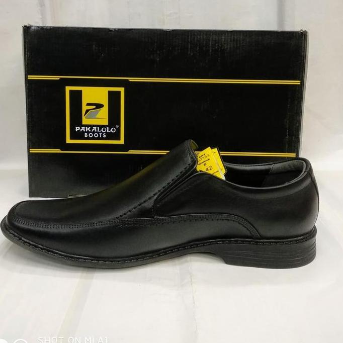 Kets- Sepatu Kulit Pakalolo N0333 Hitam Pantofel Original Sepatu Kerja Pria