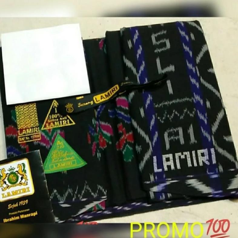 DISKON [12.12 GRATIS ONGKIR] SARUNG LAMIRI SUTRA ASLI A1 100% MST S90 JAHIT TENGAH MOTIF KEMBANG TER