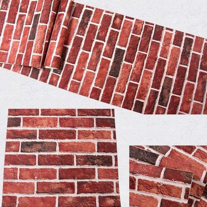 Cat- Wallpaper Dinding Motif Batu Bata 45Cm X 10M Stiker