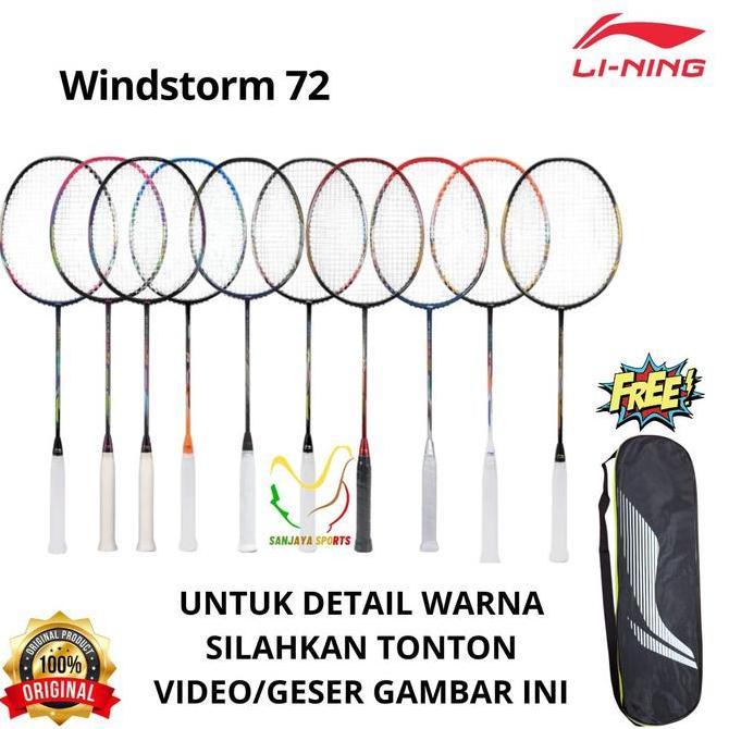 Promo RAKET LINING BADMINTON BULUTANGKIS LINING WINDSTORM 72 ORIGINAL Diskon
