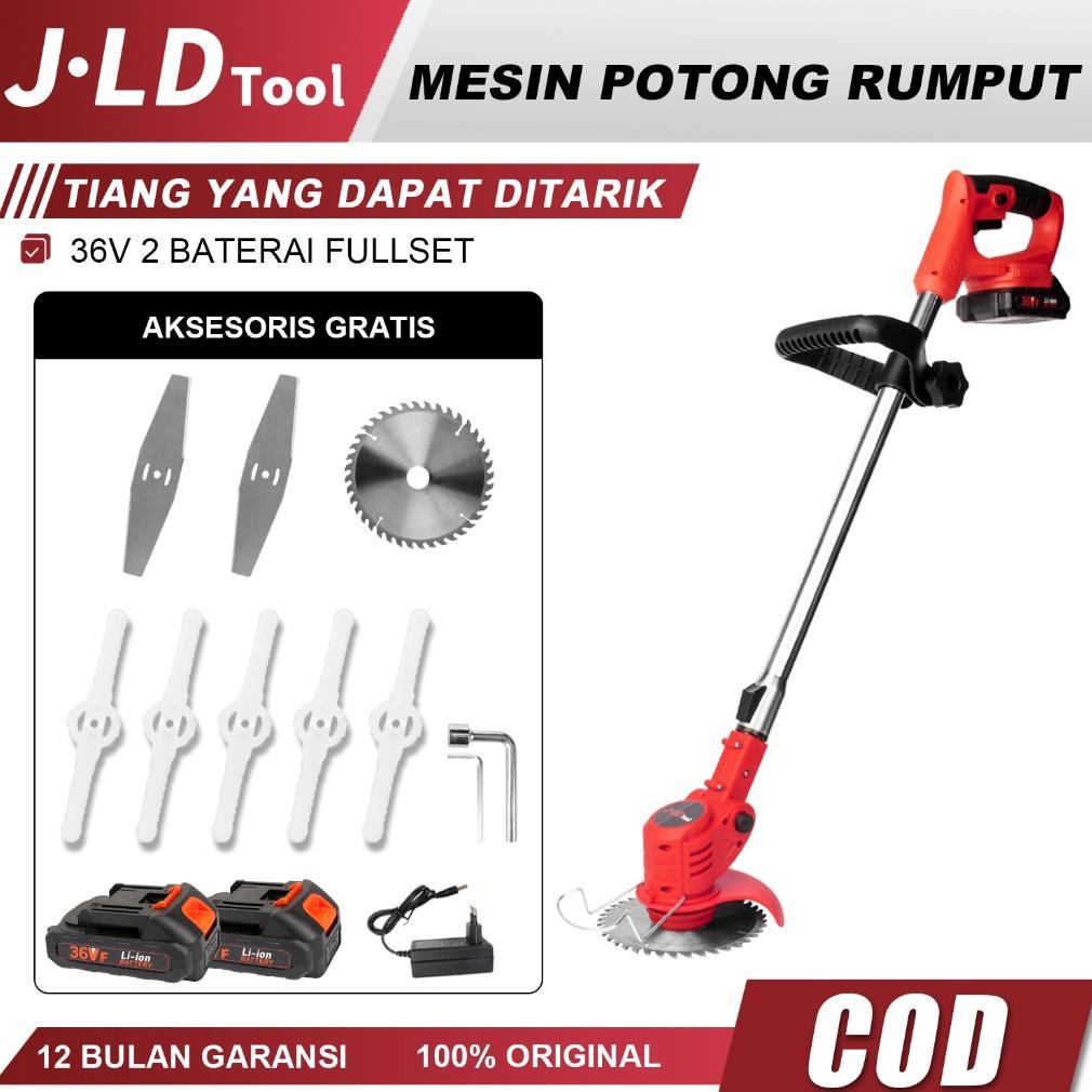Mesin Babat Potong Rumput Baterai Cordless Adjustable Length String Trimmer Weed Wacker Alat Pemoton
