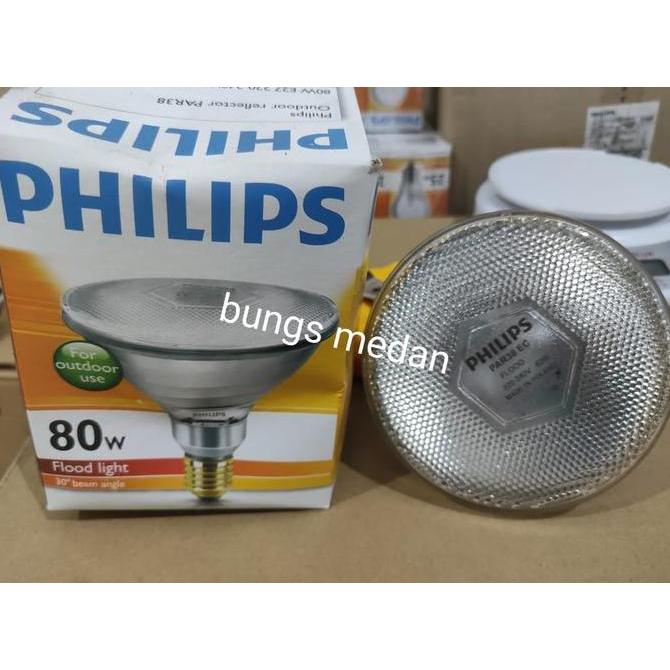 Lampu SOROT PHILIPS PAR38 PAR 80w 80 Watt CLEAR SPOT BENING FLOODLIGHT