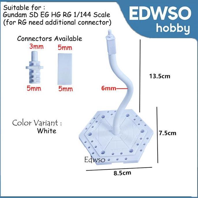 Kitwill- Stand Base Action Figure Gundam Bb Sd Sdw Sdcs Hg Rg 1/144 Artikulasi Snake Ver.