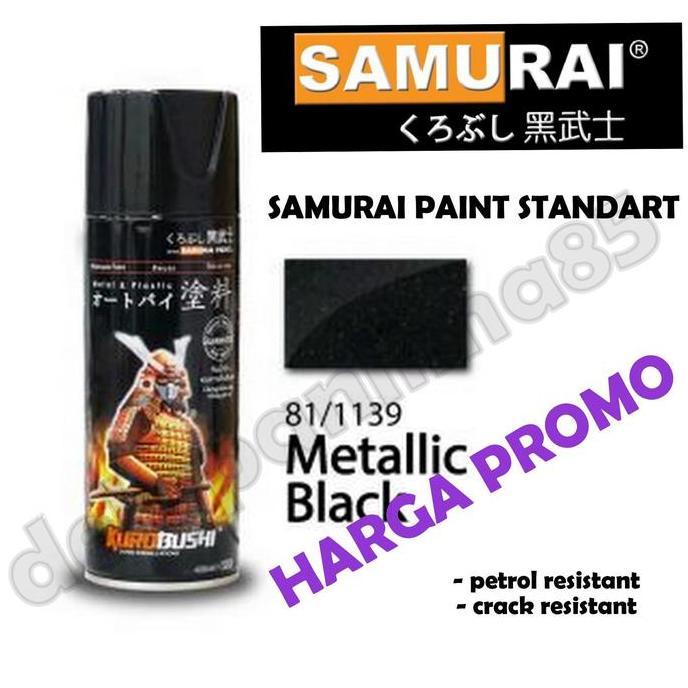 Cat- Samurai Paint 1139 Metalic Black/Hitam Metalik Cat Semprot/Pylox/Motor