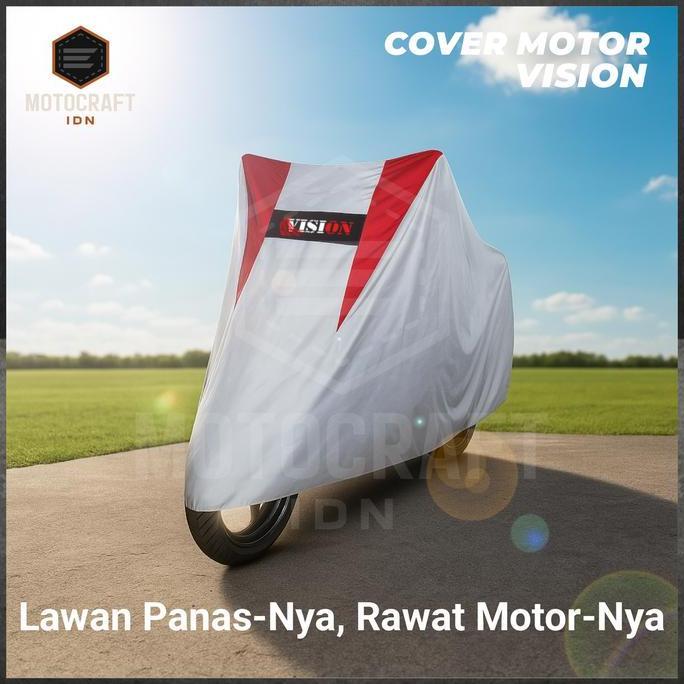 DI13 - COVER MOTOR SELIMUT/SARUNG MANTEL MOTOR REVO VISION SILVER MERAH