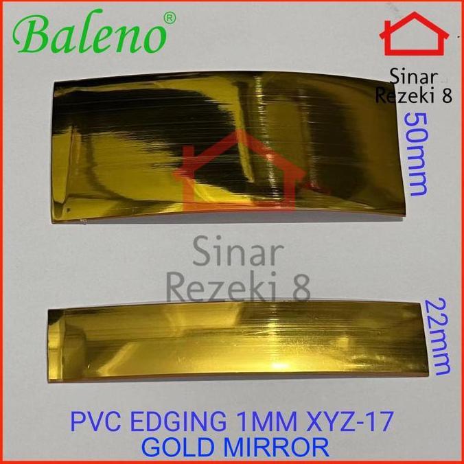 Slowby- Edging Hpl Baleno Xyz 17 Gold Mirror Emas Pinggiran Meja Kayu Taco Pvc