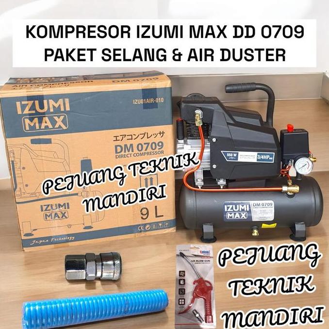 KIKYO MESIN KOMPRESOR ANGIN 3/4HP IZUMI MAX DM 0709 / COMPRESSOR IZUMI MAX DM0709