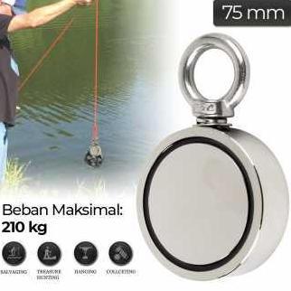 XEROCHA Magnet Gantungan Round Hook Strong Neodymium 75mm - D75